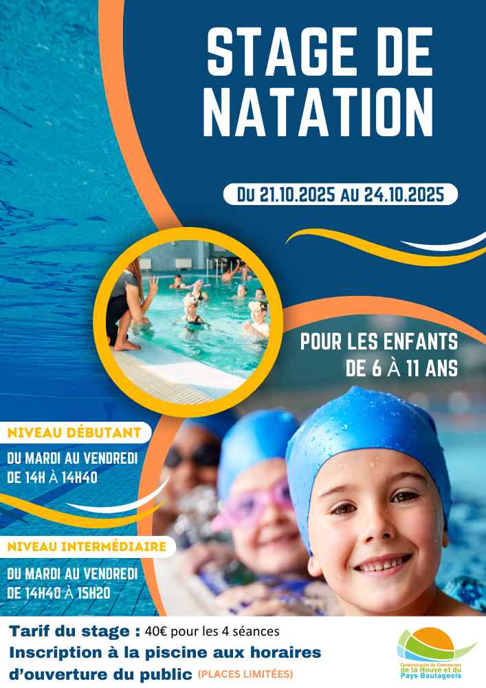 Affiche Stage de Natation