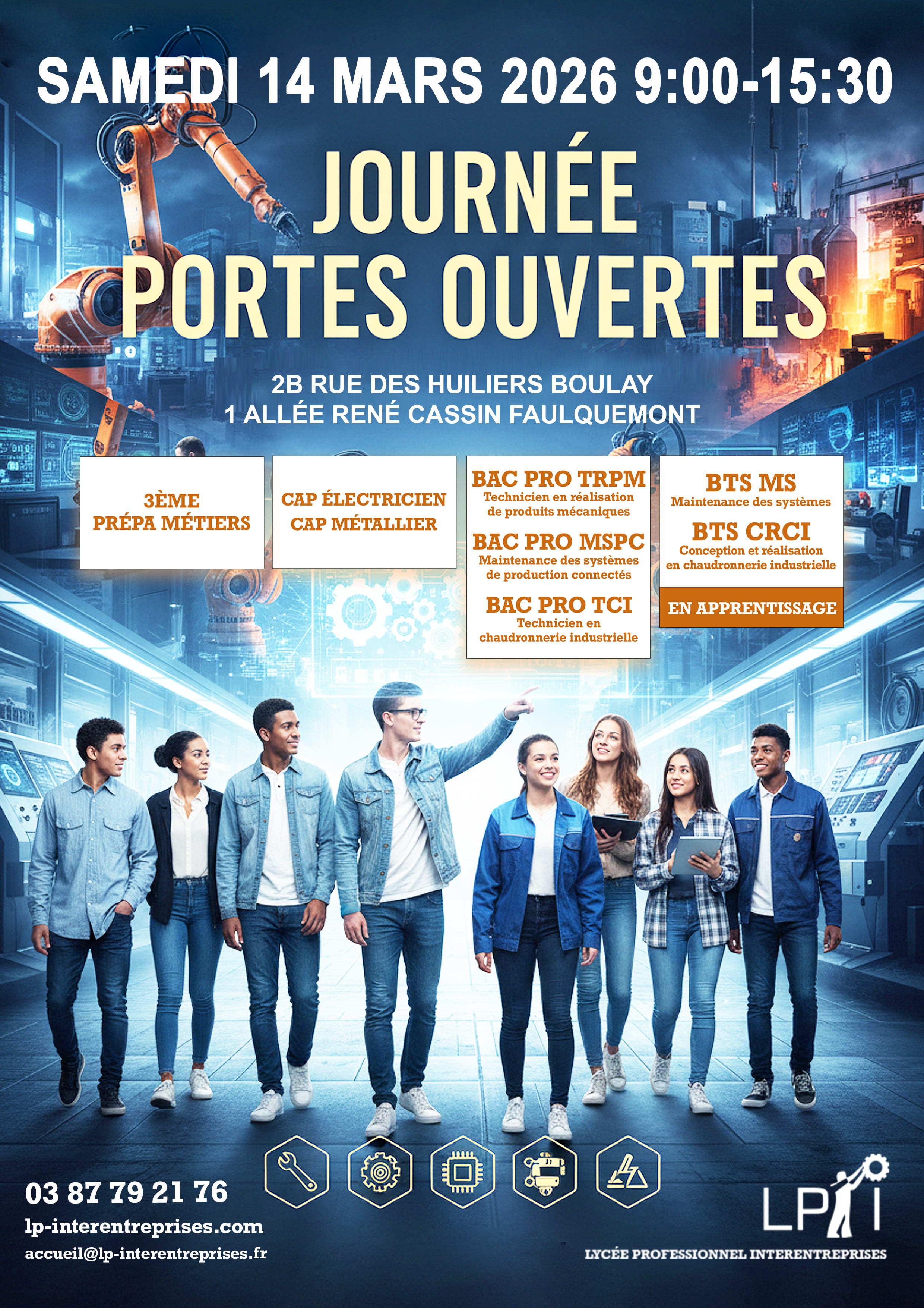 AFFICHE PORTE OUVERTE VERTICALE